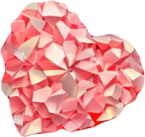 gnistrande och glitter 3d hjärta illustration png