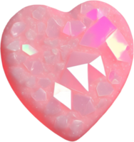 Sparkling and glitter 3d heart illustration png