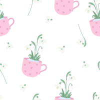 padrão perfeito com flores snowdrops png