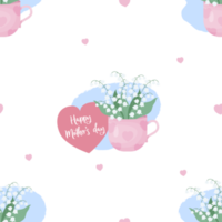 padrão floral perfeito dia das mães png