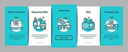 Hygiene And Healthcare Onboarding Elements Icons Set Vector