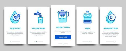 Water Treatment Items Vector Onboarding