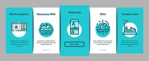 Amusement Park And Attraction Onboarding Elements Icons Set Vector