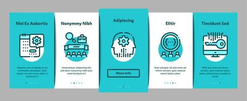 Hackathon Development Onboarding Elements Icons Set Vector