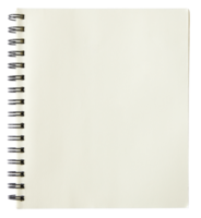 cuaderno espiral en blanco aislado con trazado de recorte para maqueta png