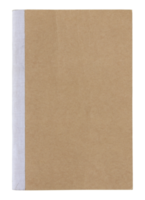 cubierta de cuaderno marrón aislada con ruta de recorte para maqueta png
