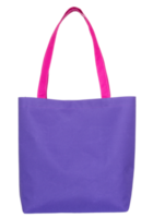 sac en tissu bleu shopping isolé avec un tracé de détourage pour la maquette png