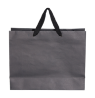 Gray paper bag isolated with clipping path for mockup png