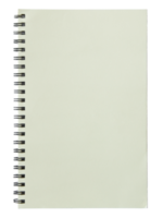 cuaderno espiral en blanco aislado con trazado de recorte para maqueta png
