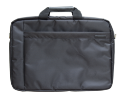 black laptop bag isolated with clipping path for mockup png