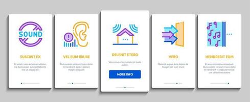 conjunto de iconos de elementos de incorporación de material de construcción de insonorización vector