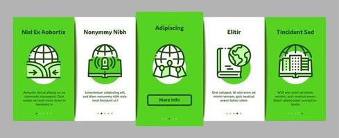 Geography Education Onboarding Elements Icons Set Vector