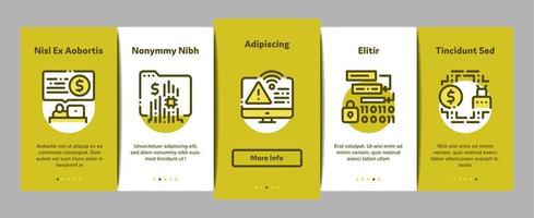 Pentesting Software Onboarding Elements Icons Set Vector