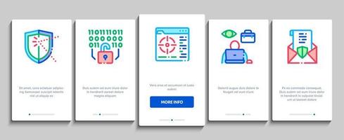 Pentesting Software Onboarding Elements Icons Set Vector