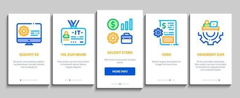 It Manager Developer Onboarding Elements Icons Set Vector