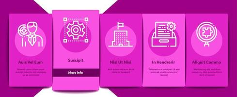 Strategy Manager Job Onboarding Elements Icons Set Vector