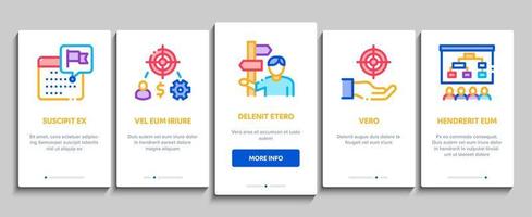 Strategy Manager Job Onboarding Elements Icons Set Vector