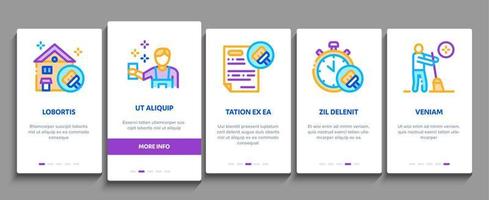 Cleaning Service Tool Onboarding Elements Icons Set Vector