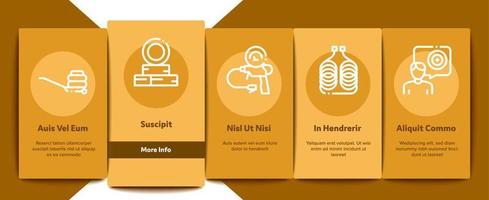 Tire Fitting Service Onboarding Elements Icons Set Vector