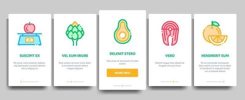 Collection Healthy Food Vector Onboarding