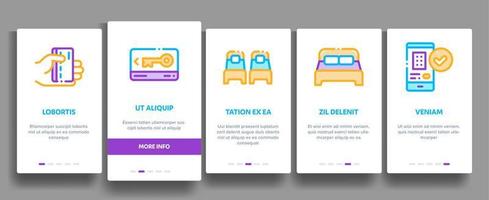 Collection Hostel Elements Vector Onboarding