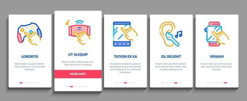 Gadget And Device Onboarding Elements Icons Set Vector