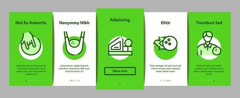 Bowling Game Tools Onboarding Elements Icons Set Vector