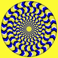 Hypnotic Of Rotation. Perpetual Rotation Illusion. Background With Bright Optical Illusions of Rotation. Optical Illusion Spin Cycle. Vector Illustration