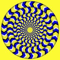 Hypnotic Of Rotation. Perpetual Rotation Illusion. Background With Bright Optical Illusions of Rotation. Optical Illusion Spin Cycle. Vector Illustration