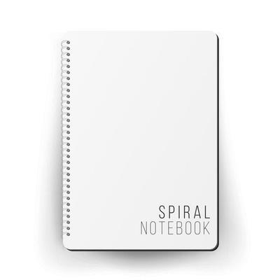Realistic Note Template Blank. Spiral And Paper. Clean Mock Up For Your Design. Vector illustration