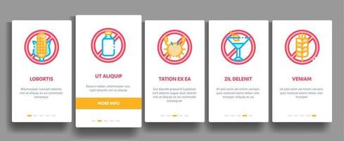 Allergen Free Products Vector Onboarding