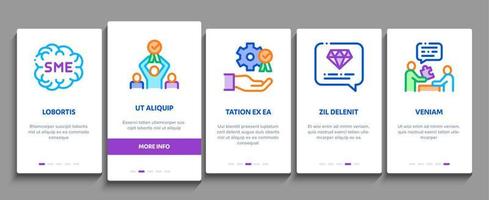 Sme Business Company Onboarding Elements Icons Set Vector