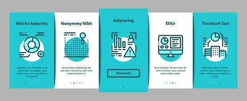 Statistician Assistant Onboarding Elements Icons Set Vector