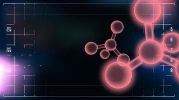 vector de fondo de molécula. química. tecnología moderna. célula o átomo. estructura. ilustración