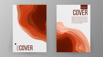 Modern Brochure Design Vector. Cover Book Minimal Portfolio Presentation. Paper Carve Abstract Cover. Ilustration vector