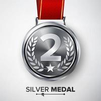 Silver Medal Vector. vector