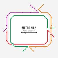 Metro Map Vector. Fictitious City Public Transport Scheme. Colorful Background With Stations vector