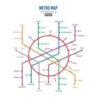 vector de mapa de metro.