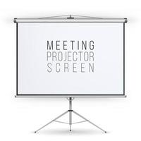 Meeting Projector Screen Vector. vector