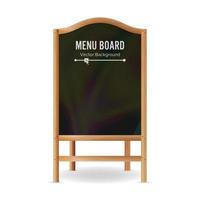 Menu Black Board Vector. vector