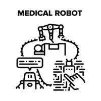 Medical Robot Vector Concept Color Illustration