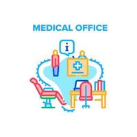 Medical Office Vector Concept Color Illustration