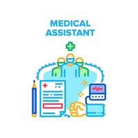 Medical Assistant Help Vector Concept Color