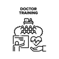 Doctor Training Vector Concept Black Illustration