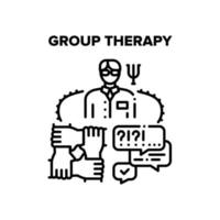 Group Therapy Vector Concept Color Illustration