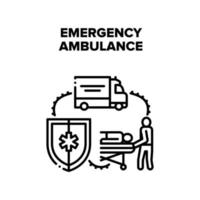 Ilustración de concepto de vector de ambulancia de emergencia