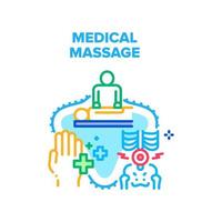 ilustración de color de concepto de vector de masaje médico