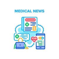 Medical News Vector Concept Color Illustration