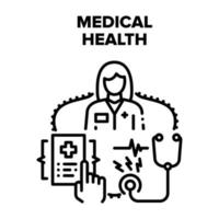 Medical Health Vector Black Illustrations