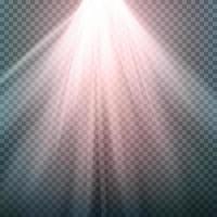 Glow Light Effect. Beam Rays Vector. Sunlight Special Lens Flare Light Effect. Isolated On Transparent Background. Vector Illustration